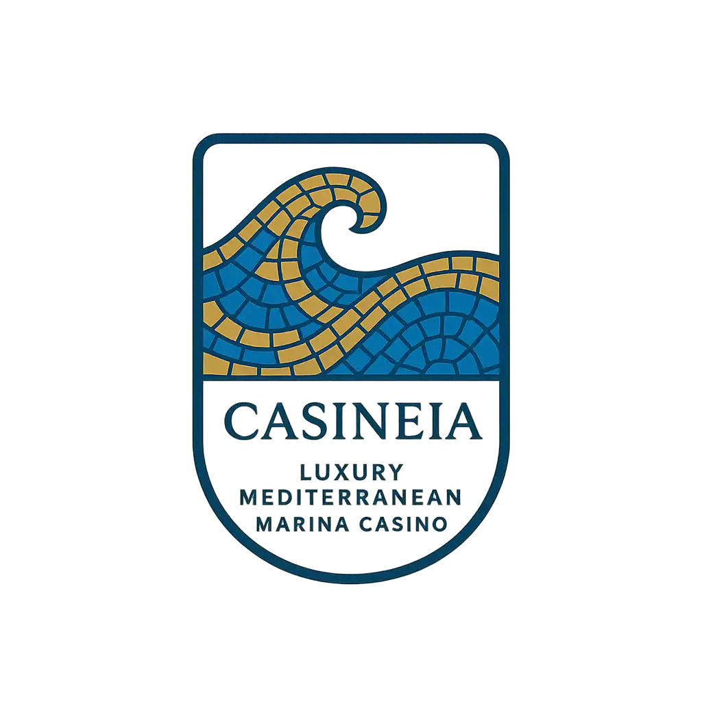 Casineia logo, Mediterranean marina casino